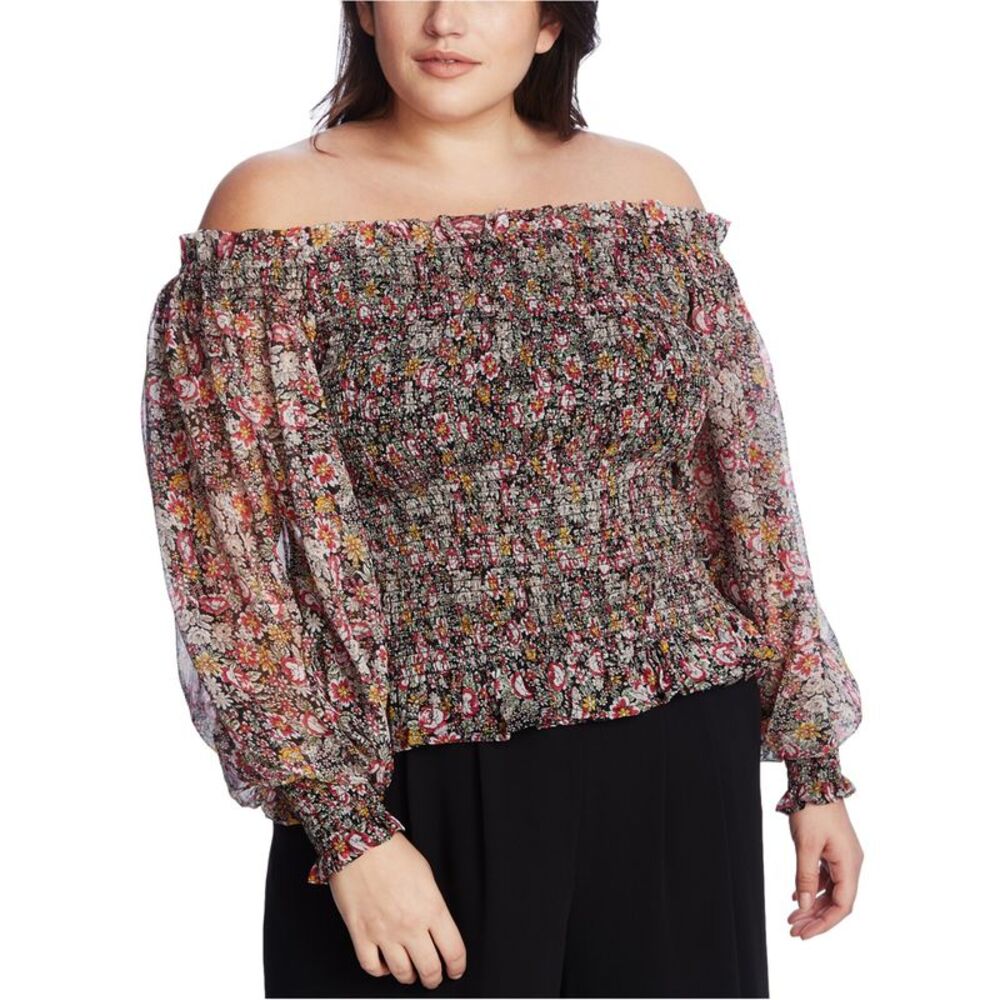 1. State Floral Off-Shoulder Blouse
